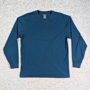 L.L. BEAN Traditional Fit T-Shirt Aqua Long Sleeve Mens Size M REG #224603